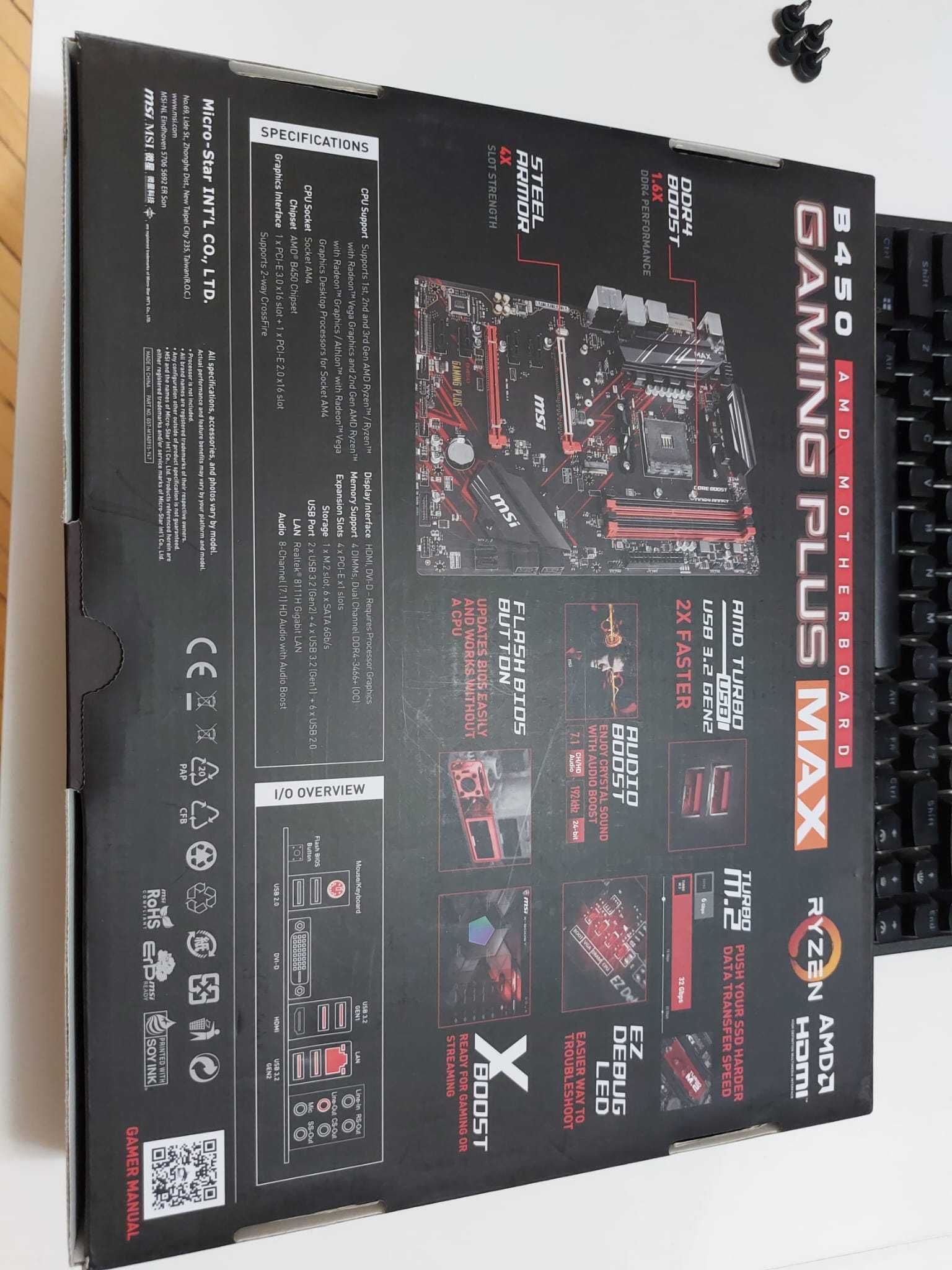 PC Placa de baza/motherboard MSI B450 GAMING PLUS MAX cu/fara procesor