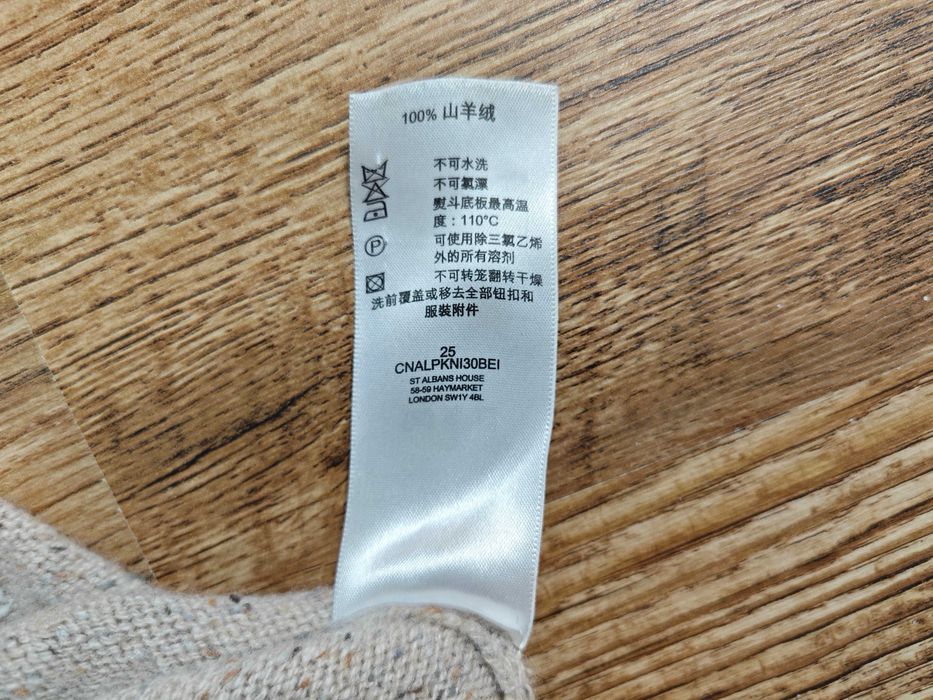 Burberry 100% Кашмирен мъжки пуловер с висока яка размер М