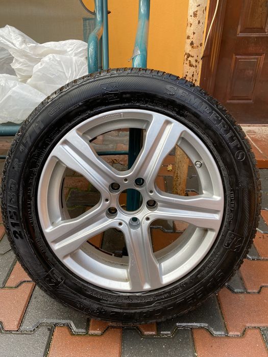 4 jante Mercedes 17 cauciucuri iarna 215/60/17 5x112