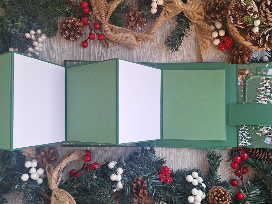 Скрапбук албум "Вълшебството на Коледа", ръчна изработка /52.29