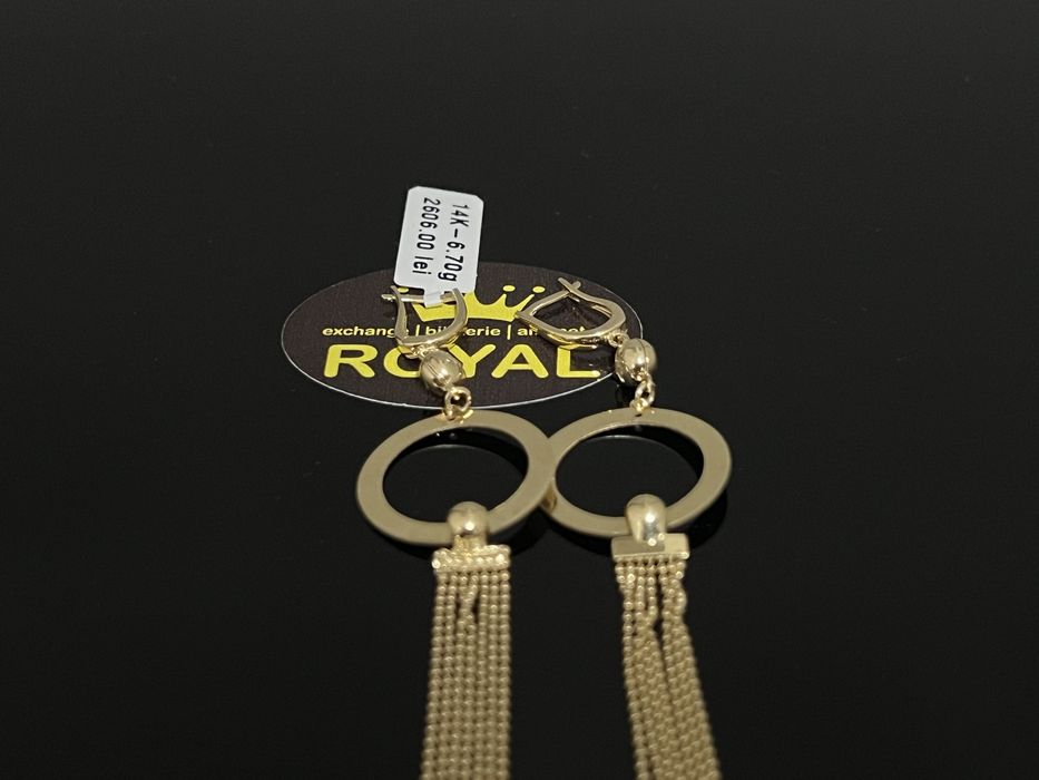 Bijuteria Royal CB : Cercei dama aur 14k 6,70gr