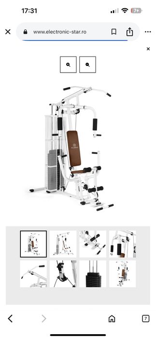 ULTIMATE GYM 3000, aparat de fitness multifuncțional alb