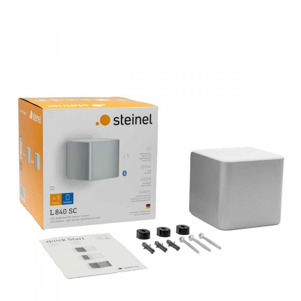 Lampă cu senzor de exterior LED Steinel L 840 SC Argintiu