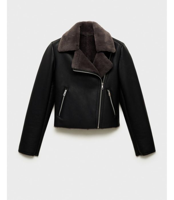 Кожаная дублёнка от фирмы Манго