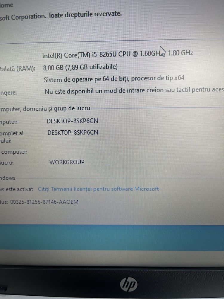 Laptop HP i5 - 8265U ( gen 8 )