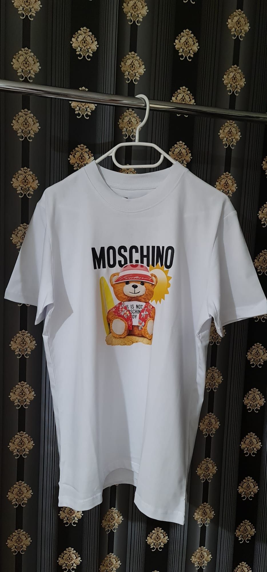 Tricouri Moschino unisex alb x negru