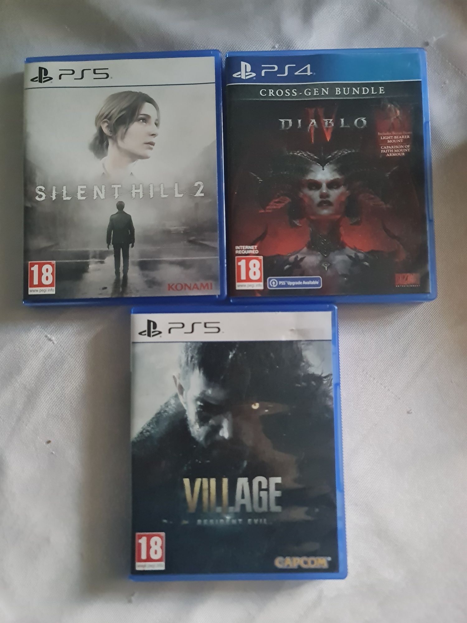 Silent hill 2 , Diablo 4 , Resident Evil Vilige PS4 PS5