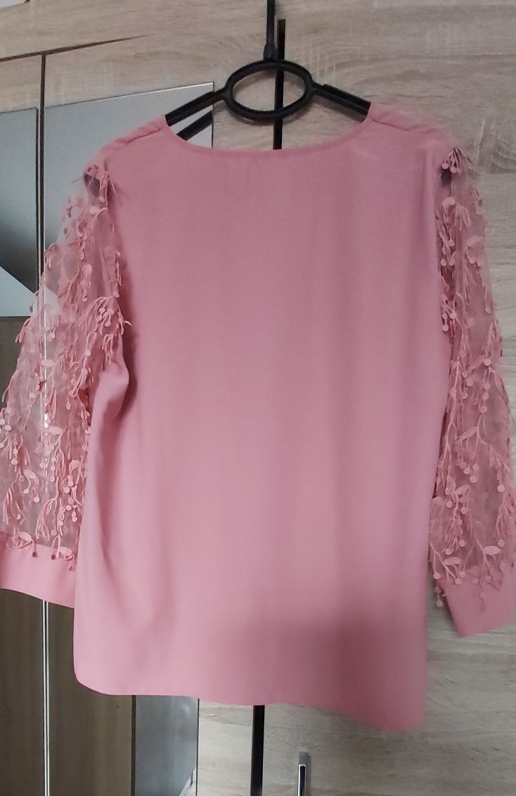 Bluza damă elegantă culoare roz pudra