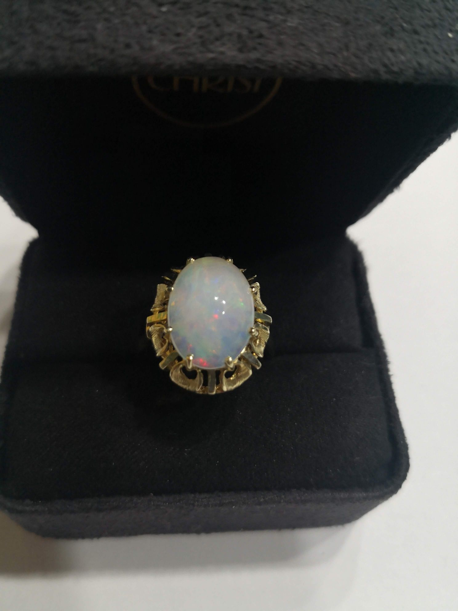 Vind inel deosebit din aur 14kt cu opal natural