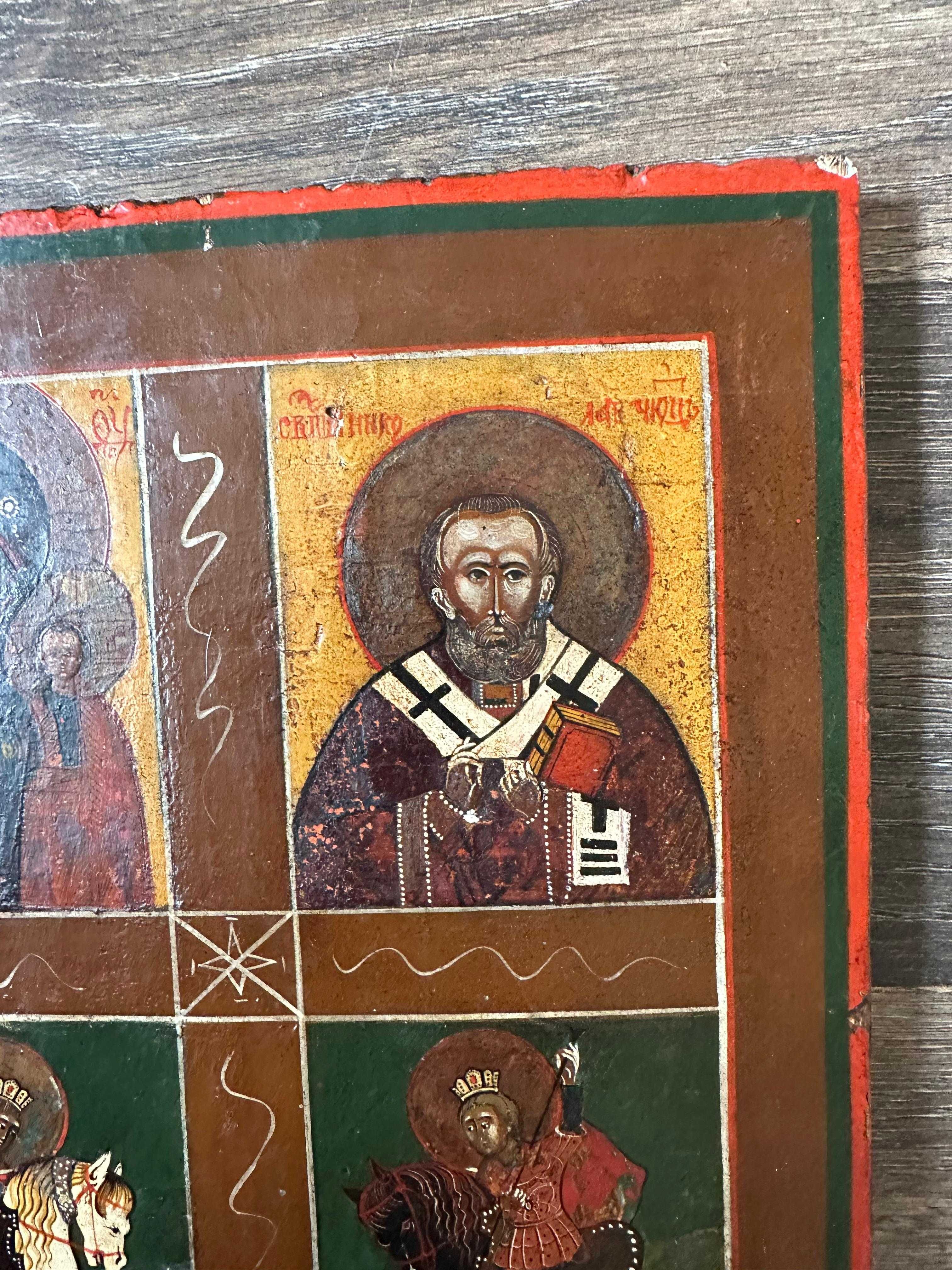 Icoană în patru registre, școală rusească, sec. XIX
