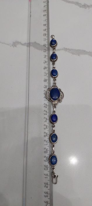 Brățară argint model deosebit cu lapis lazuli