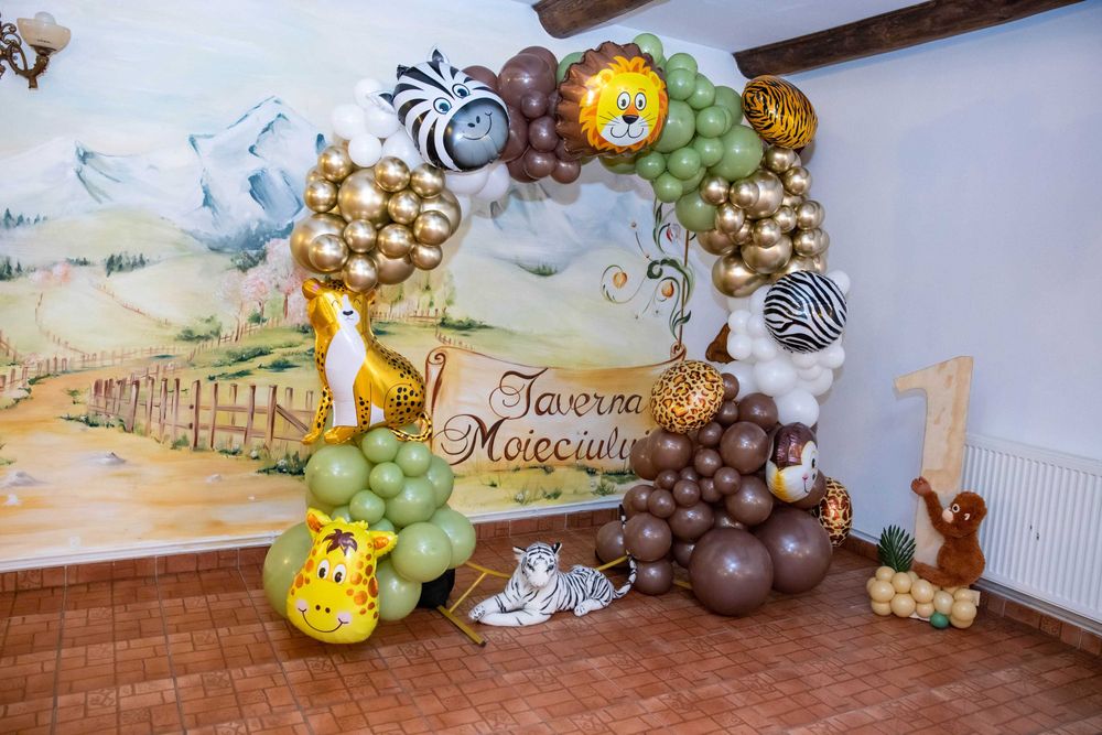 Arcada baloane  Safary / Decor evenimente / Cristelnita/Botez/Majorat