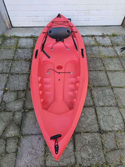 Caiac pentru pescuit Sit on Top, Axoos, 2,44 metri lungime, rosu