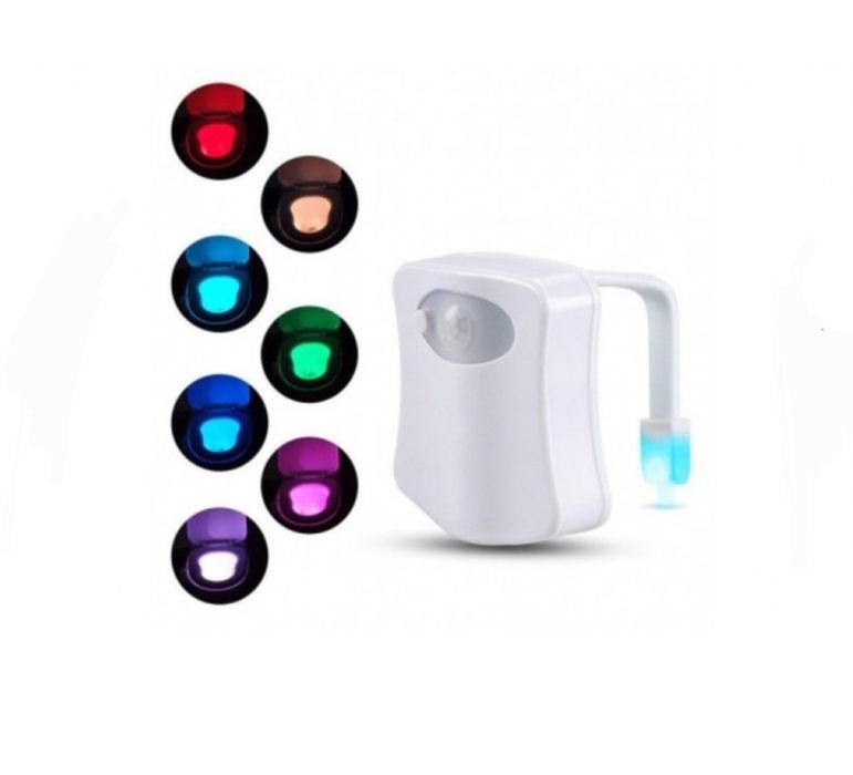 Set Para de duș RGB cromat + cap robinet+ lampa toaleta NOU