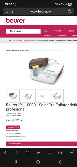 epilator beurer IPL salonpro