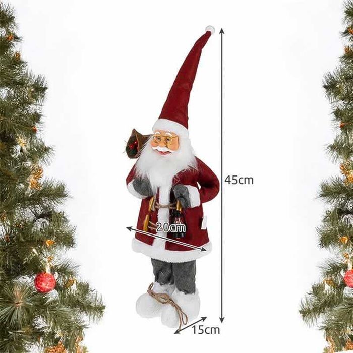 Декоративна фигура на Дядо Коледа 45 см, коледна украса