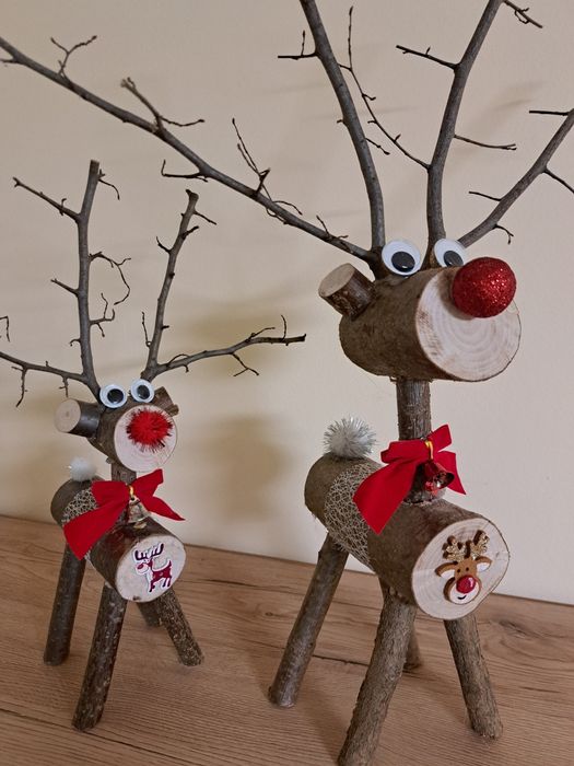 Коледни елени от дърво