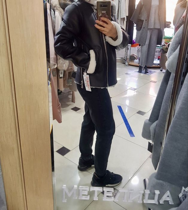 Дубленка авиатор из натурального меха