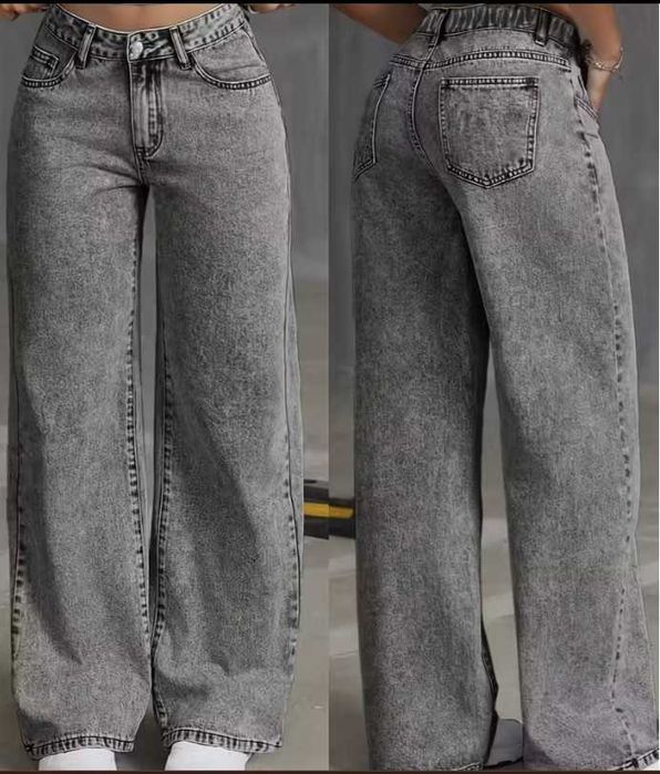 продавам нови дънки с ластичен колан и широки крачоли размер XL