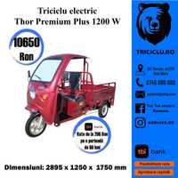 Triciclu electric tuk tuk Thor Premium Plus cu cabina cu CIV Agramix