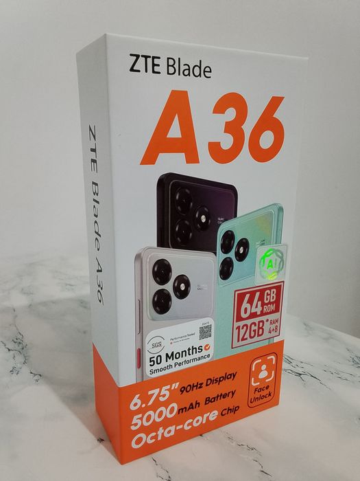 Продам ZTE  Blade A36  4+8/64  Новый