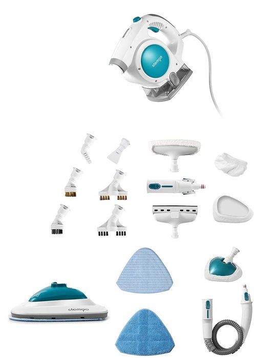Aparat curatare cu abur Stemoo, 1200W, alb si turcoaz