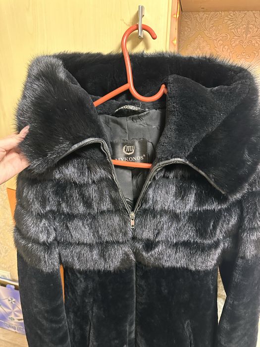 Шуба Мутон и Норка,Размер L,приталенная