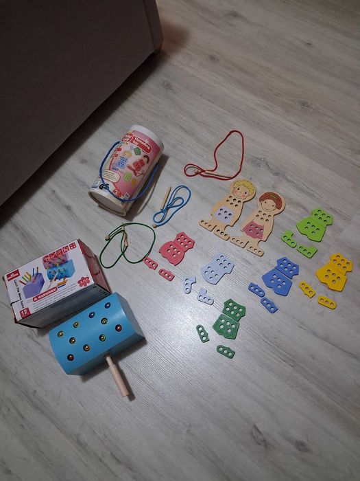 Joc de cusut/insiruit lemn /joc magnetic