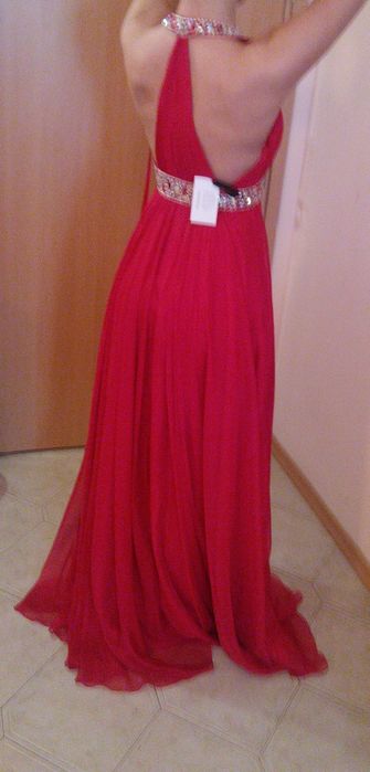 Класна, бална дизайнерска рокля, А линия. Купувана от бутик в САЩ