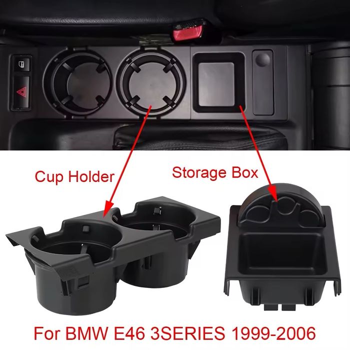 Поставка за чаши (cupholder) + монетник за BMW E46 Бмв е46