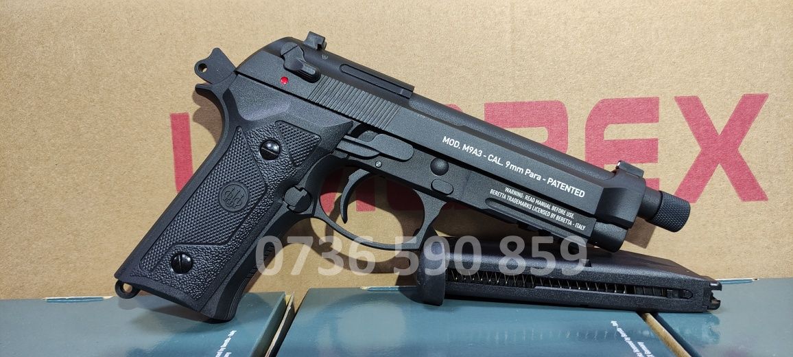 Pistol Airsoft original Beretta M9A3 FullMetal pe Greengas