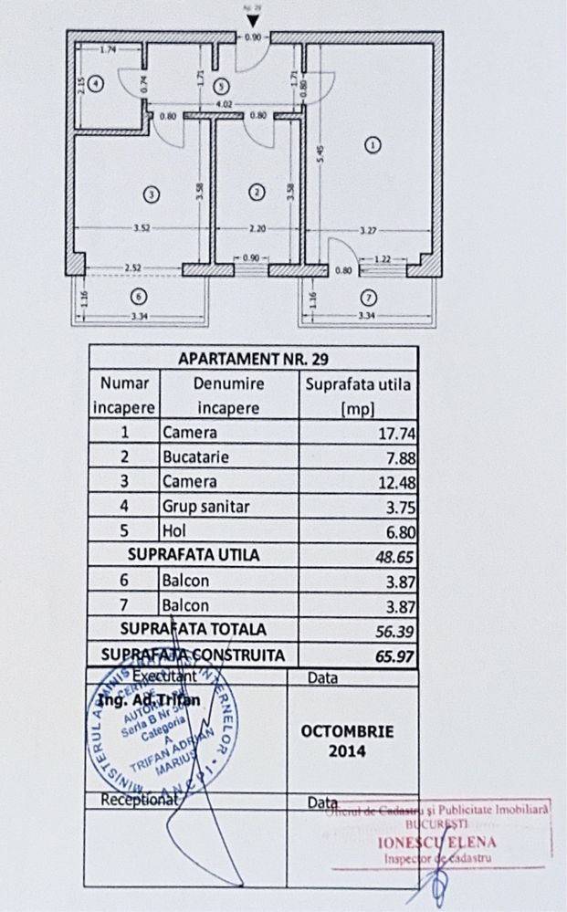 Apartament 2 camere si loc de parcate Confort urban mobilat si utilat