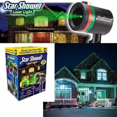 Коледен лазерен прожектор Star Shower фасадна украса