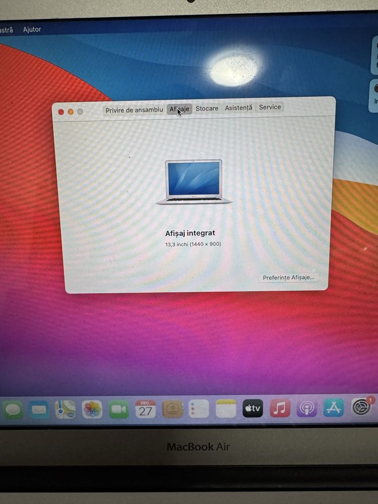 MacBook Air i5   13 inch macOS Big Sur