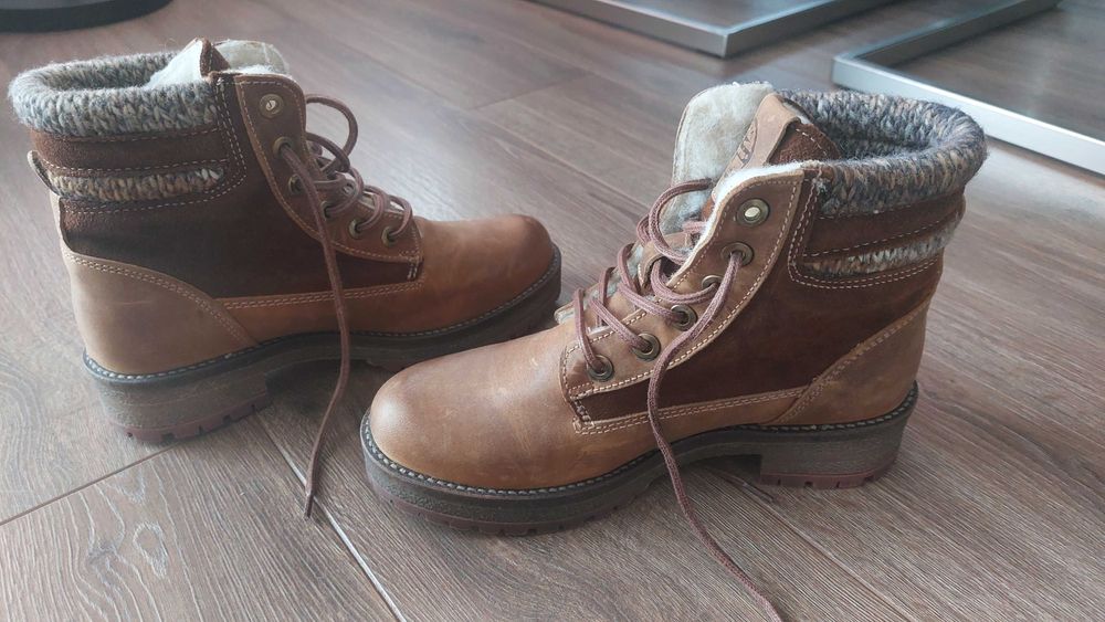 Зимни боти от естествена кожа