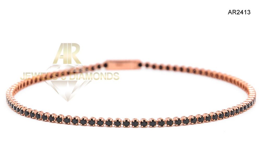 Bratara Tennis Aur Rose 14 k model nou unisex ARJEWELS(AR2413)