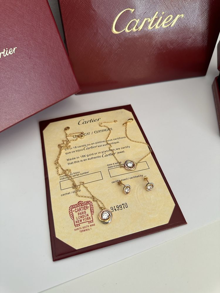 Set brățară, Colier și Cercei Cartier Aur 18K