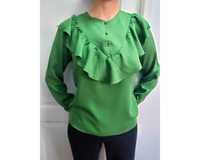 Camasa verde Reserved cu volanase, XS