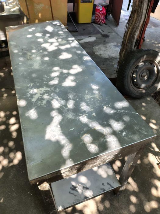 Masa de lucru inox, 1600 x 600 x H850 mm. cu o polita