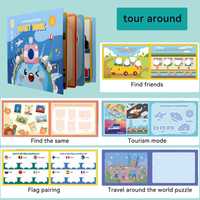 Carte cu stickere si puzzle– Quiet book - Diferite Modele