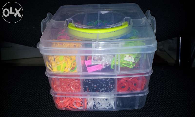 Kit complet loom bands- bratari pentru elastice, 3500 buc. Nou!