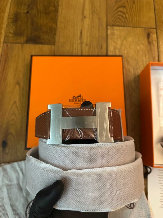 Мъжки Колан HERM*ES Constance belt buckle & Reversible leather strap