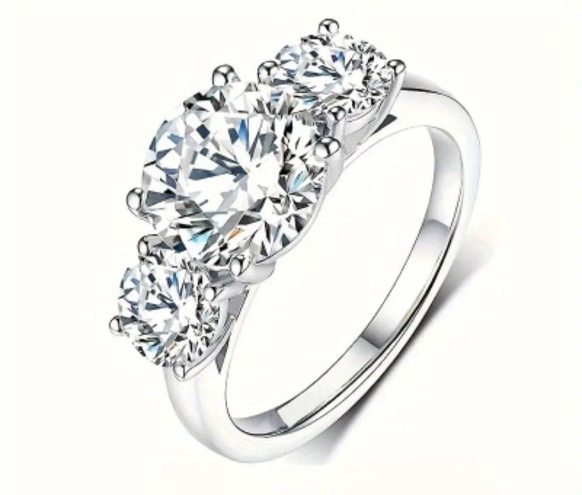 Муассанит бриллиант серебро кольцо