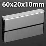 60x20x10mm неодимов МАГНИТ N52, Neodymium magnet NdFeB magnit neodimov