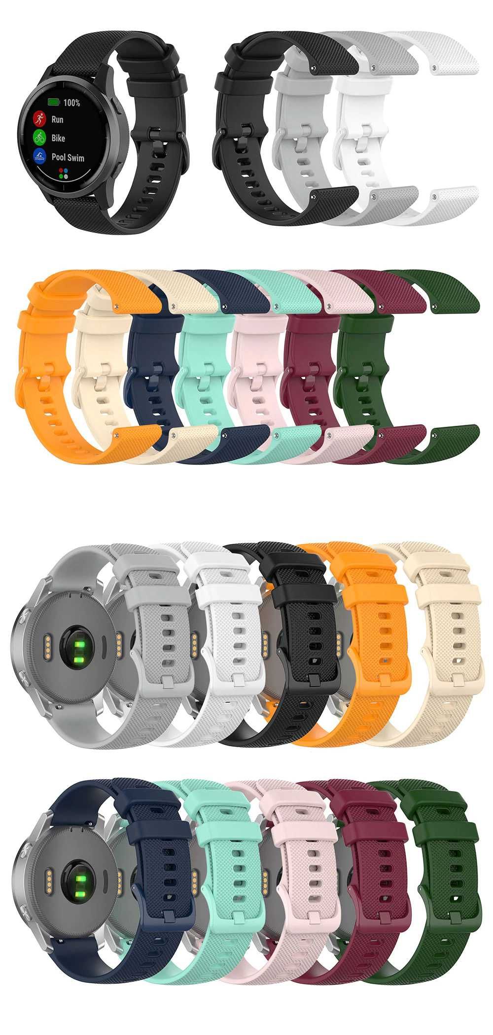 Каишка за Garmin Vivoactive 4S, Garmin Venu 2s 18 мм