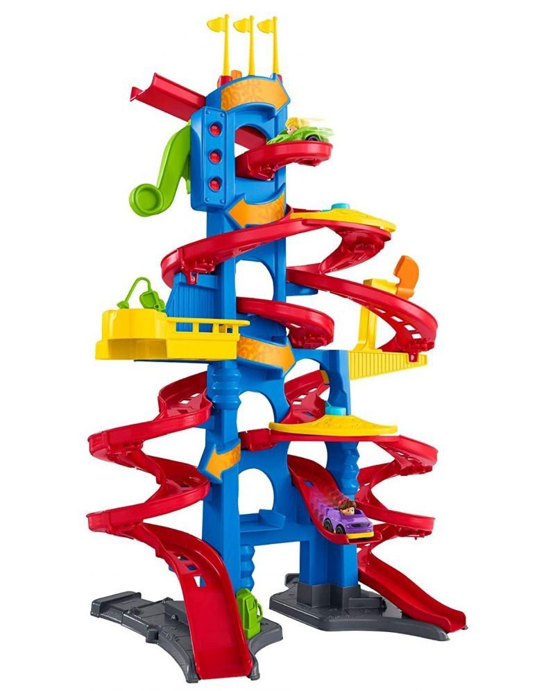 Голяма Пожарна трансформираща се в писта и писта Fisher price /Little