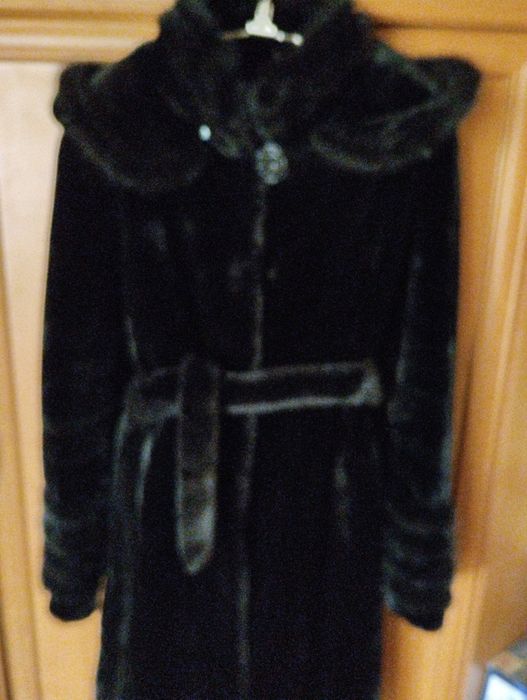 Шуба из мутона и норки