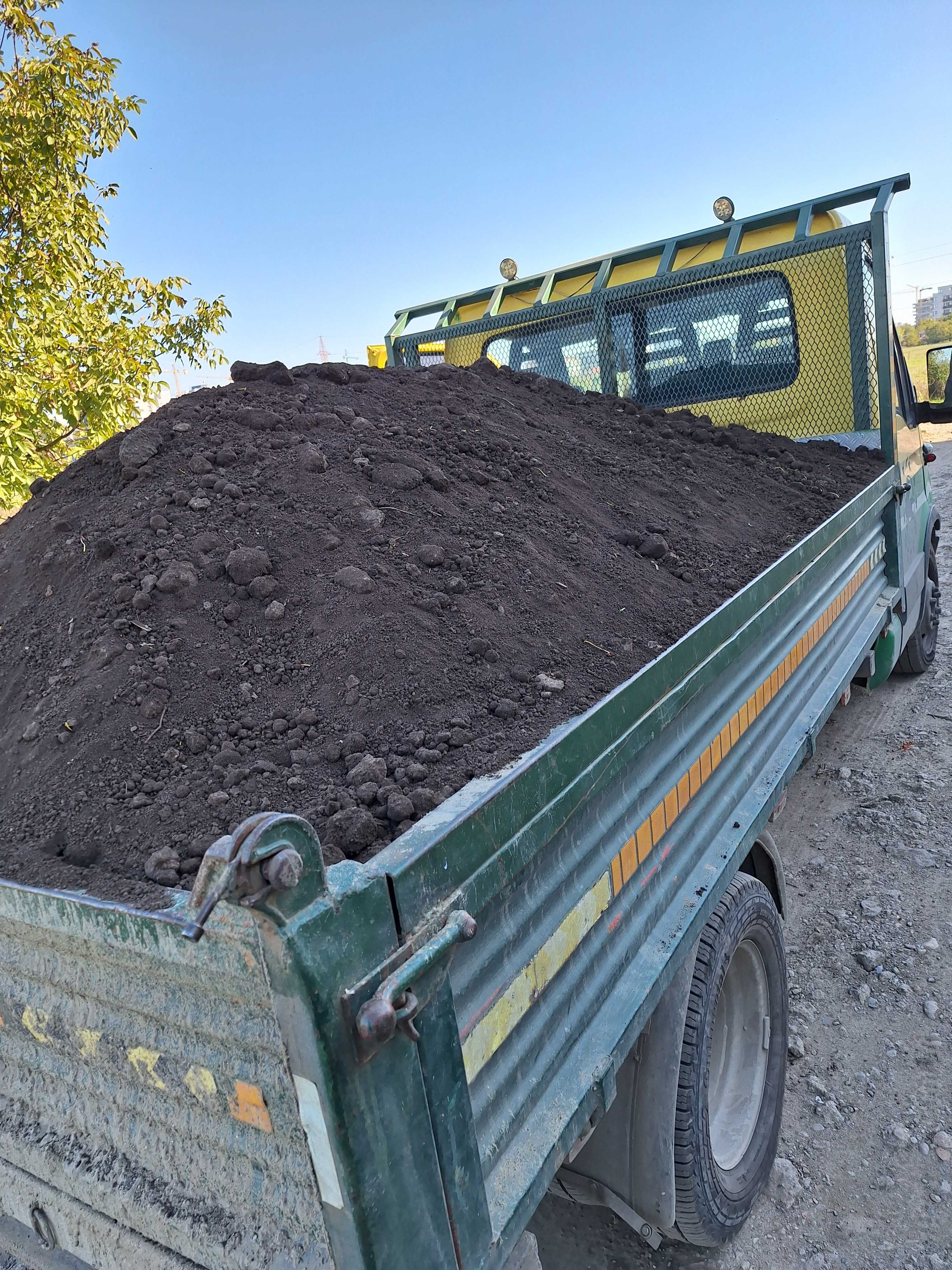 Pământ galben nisipos Pamant negru vegetal