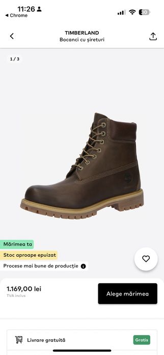 Vand bocanci Timberland 42