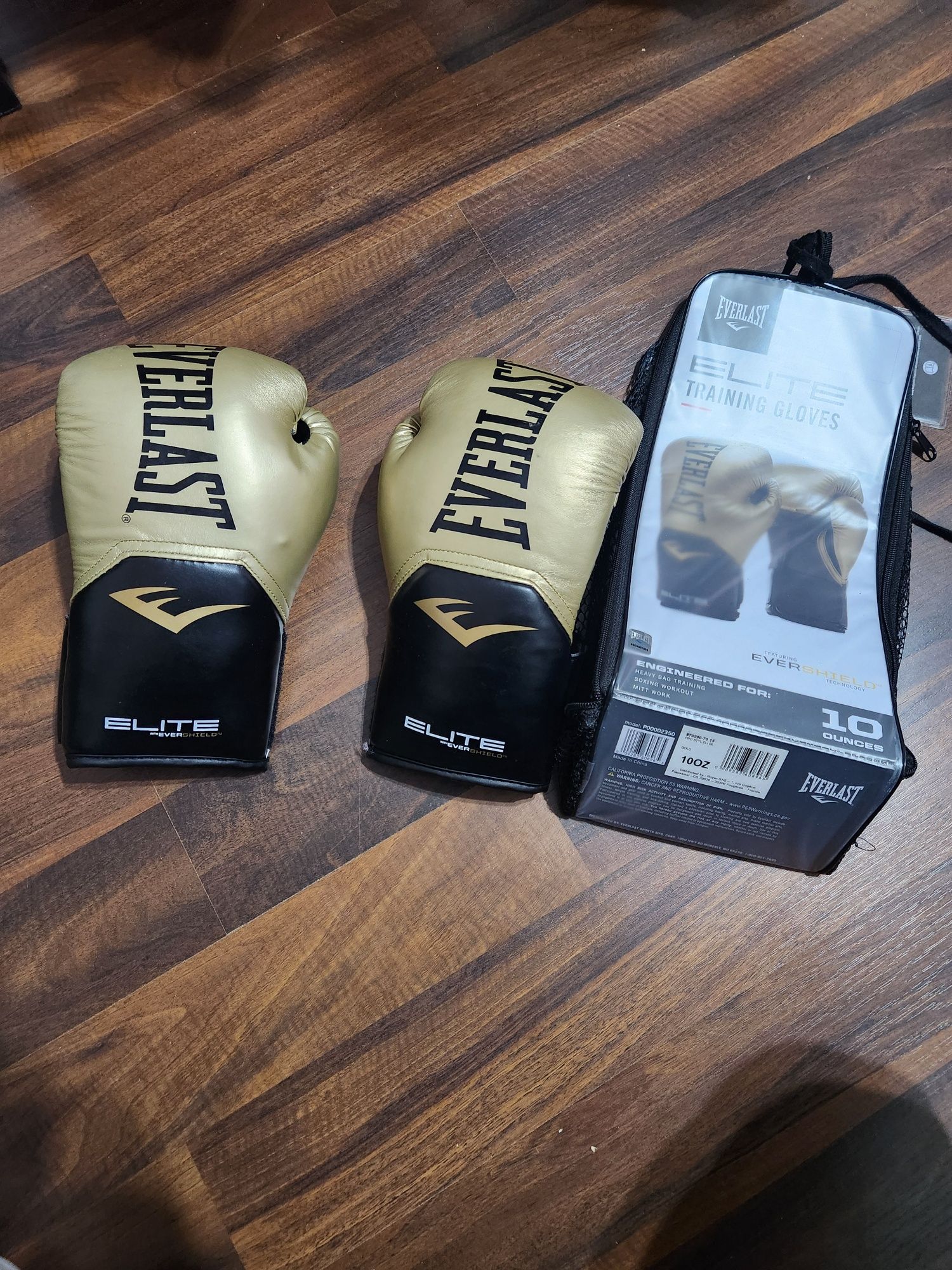 Manusi box Everlast Pro Style Elite 10oz, pentru antrenament, gold